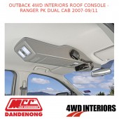 OUTBACK 4WD INTERIORS ROOF CONSOLE - RANGER PK DUAL CAB 2007-09/11